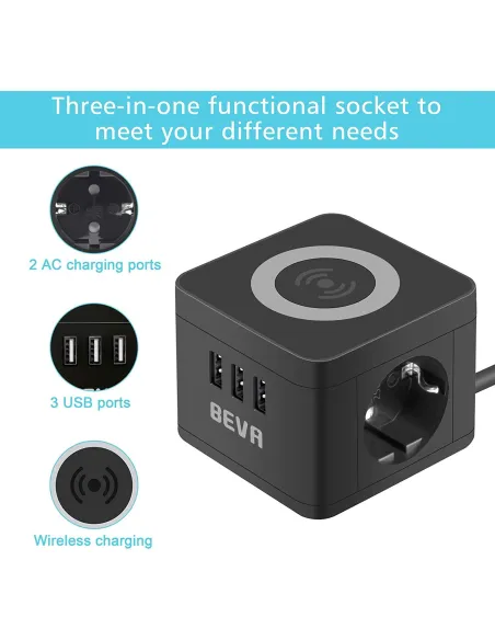 Multiprise - Chargeur à induction - Module caméra espion