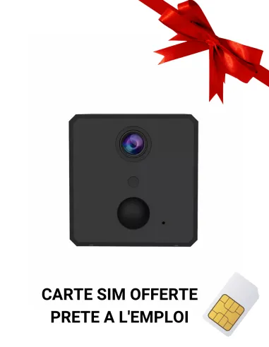 Camera 4G avec carte sim offerte - Vision en direct - jusqu'à 2 ans