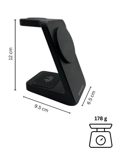 Chargeur 3 en 1 avec enregistreur audio Wi-Fi - écoute en direct discrète
