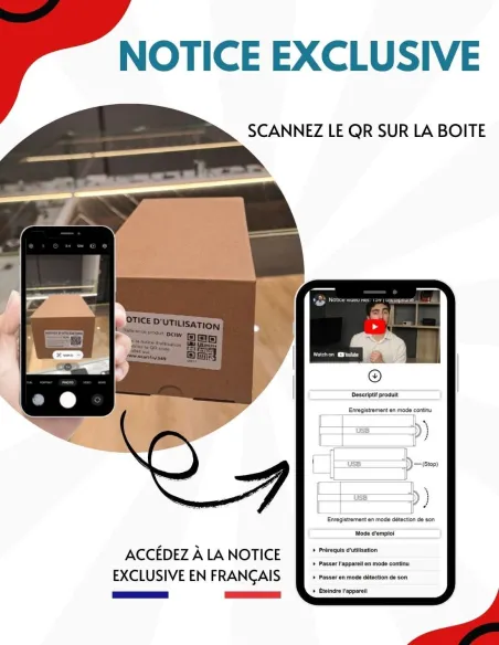 Caméra espion Wifi - boite de dérivation - Vision à distance