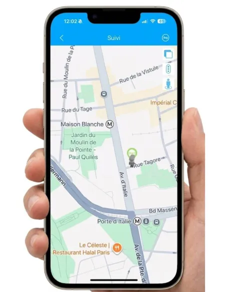 Chargeur Type C GPS intégré  - 6 mois d'autonomie