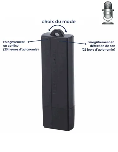 Clé enregistreuse longue autonomie - fonctionnalités